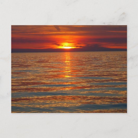Lake Michigan Sunset Postcard Postkarte (Vorderseite)