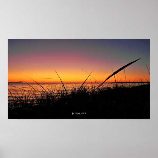 Lake Michigan Sunset Poster (Vorne)