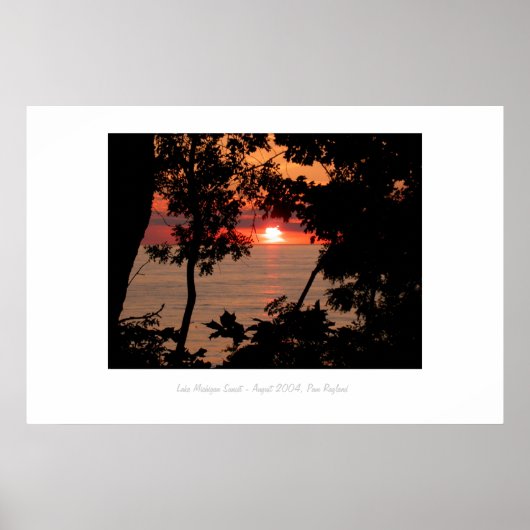 Lake Michigan Sunset Poster (Vorne)