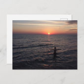 Lake Michigan Sunset Postkarte (Vorne/Hinten)