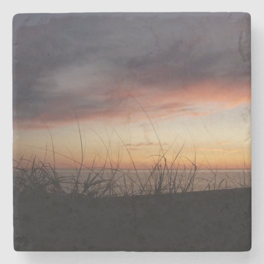 Lake Michigan Sunset Steinuntersetzer (Vorderseite)