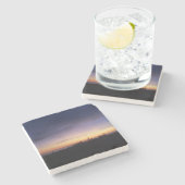 Lake Michigan Sunset Steinuntersetzer (Seitenansicht)