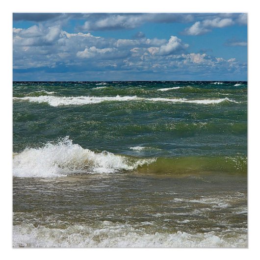 Lake Michigan Surf Poster (Vorderseite)