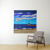 Lake Michigan - Tapestry (57"x57") Wandteppich (Beispiel)