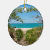 Lake Michigan Tranquility Keramikornament (Links)
