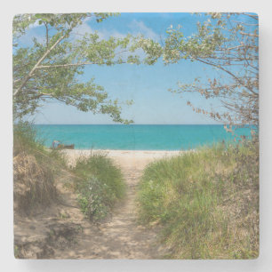 Lake Michigan Tranquility Steinuntersetzer
