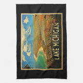 Lake Michigan Vintag Geschirrtuch (Vertikal)