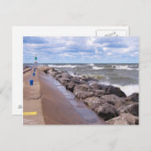 Lake Michigan Waves Postkarte (Vorne/Hinten)