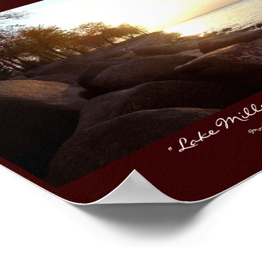 "Lake Mille lacs Sunset" Poster (Ecke)
