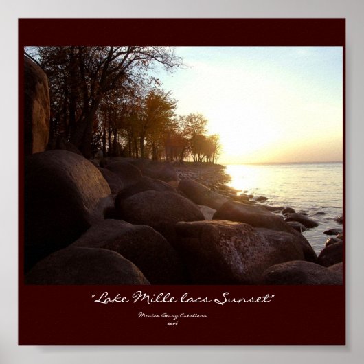 "Lake Mille lacs Sunset" Poster (Vorne)