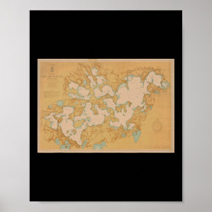 Lake Minnetonka Karte T-Shirt  Poster