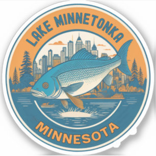 Lake Minnetonka, Minnesota Angeln und Bootfahren Aufkleber