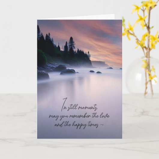 Lake Mist Beileid Karte (Gelbe Blume)