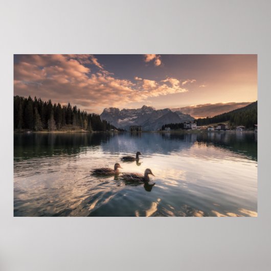 Lake Misurina | Dolomiten, Italien Poster (Vorne)