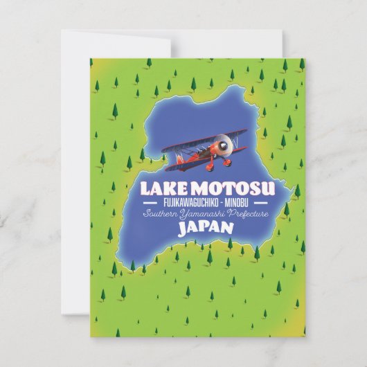 Lake Motosu Japanischer Reiseplan. (Vorderseite)