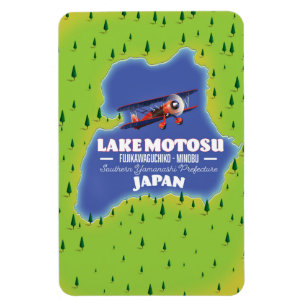 Lake Motosu Japanischer Reiseplan. Magnet