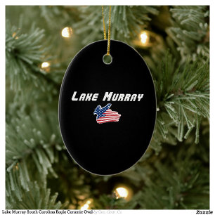 Lake Murray South Carolina Adler Keramik-Oval Keramik Ornament