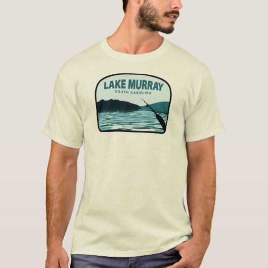 Lake Murray South Carolina Fishing Rod T-Shirt (Vorderseite)