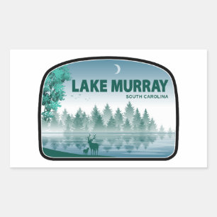 Lake Murray South Carolina Hirsche Rechteckiger Aufkleber