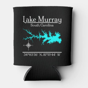 Lake Murray South Carolina Karte Koordinaten Kunst Dosenkühler