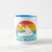 Lake Murray South Carolina Kayak Zweifarbige Tasse (Mittel)