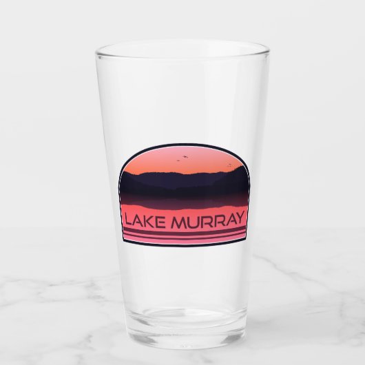 Lake Murray South Carolina Red Sunrise Glas (Vorderseite)