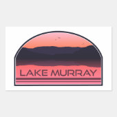 Lake Murray South Carolina Red Sunrise Rechteckiger Aufkleber (Vorderseite)