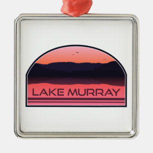 Lake Murray South Carolina Roter Sonnenaufgang Ornament Aus Metall
