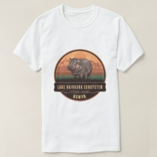 Lake Naivasha Ökosystem Kenia Nilpferd Safari Vint T-Shirt