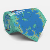 Lake Nipigon Canada map Krawatte (Gerollt)