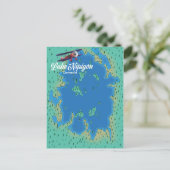 Lake Nipigon Canada map Postkarte (Stehend Vorderseite)
