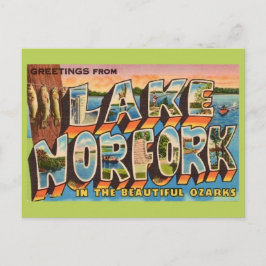 Lake Norfork Retro-Postkarte  Postkarte