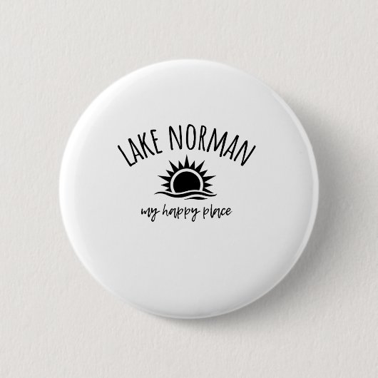 Lake Norman mein glücklicher Ort Nc Bootfahren Ang Button (Vorderseite)