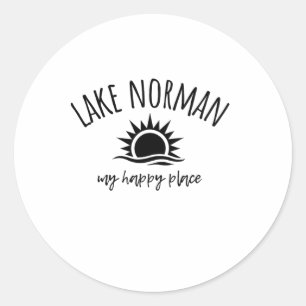 Lake Norman Mein Glücksort Nc Bootfahren Fischen L Runder Aufkleber
