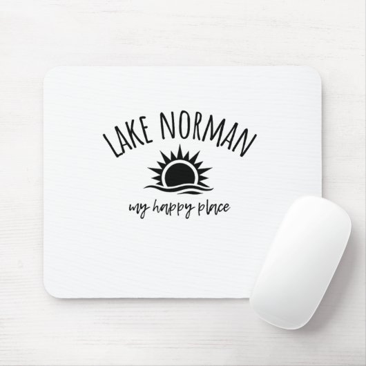 Lake Norman My Happy Place Nc Boating Fishing Camp Mousepad (Mit Mouse)