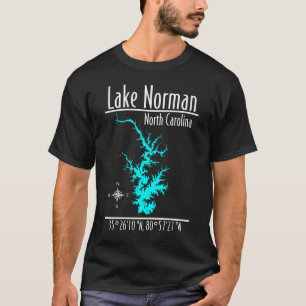 Lake Norman North Carolina Karte T-Shirt