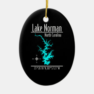 Lake Norman North Carolina Kartenkoordinaten Keramik Ornament
