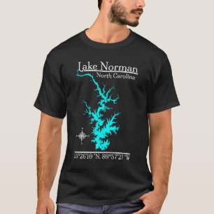 Lake Norman North Carolina Kompass Koordinaten T-Shirt