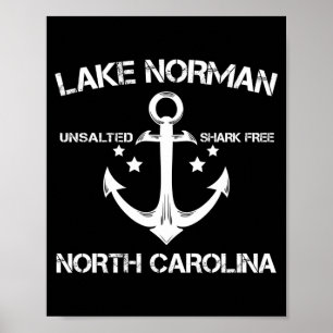 Lake norman north carolina lustige fischerei campi poster