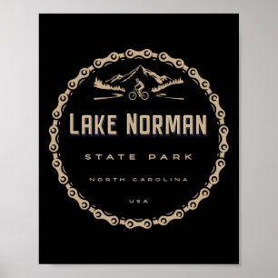 Lake Norman State Park North Carolina Mountainbike Poster