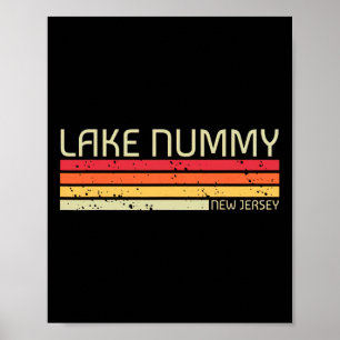 Lake Nummy New Jersey Lustiger Angeln Camping Somm Poster