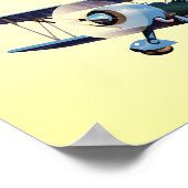 Lake Oahe South Dakota Karte Poster (Ecke)