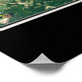 Lake Oconee Georgia Satellite Poster Karte (Ecke)