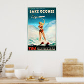 Lake Oconee Georgia TWA Trans World Airlines Poster (Küche)