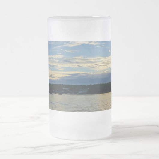 Lake Of The Ozarks Blue Sunset Frosted Glass Beer  Mattglas Bierglas (Mittel)