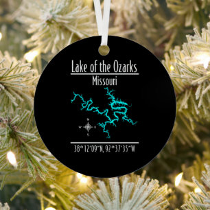 Lake of the Ozarks Missouri Karte Metall-Ornament Ornament Aus Metall