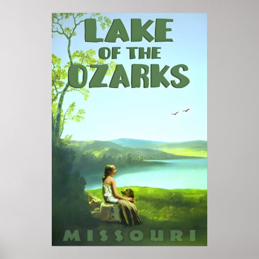 Lake of the Ozarks Missouri Retro Travel Poster (Vorne)