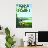 Lake of the Ozarks Missouri Retro Travel Poster (Heimbüro)