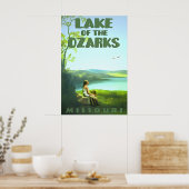 Lake of the Ozarks Missouri Retro Travel Poster (Küche)