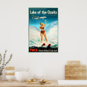 Lake of the Ozarks Missouri TWA Trans World Poster (Küche)